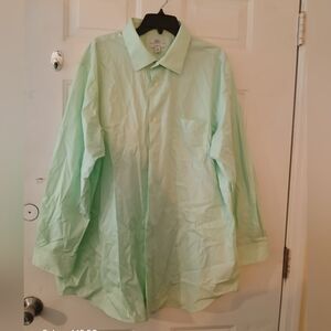 Croft & Barrow Mint Green 2XL Button Down Shirt 18-18.5 (022226B)
